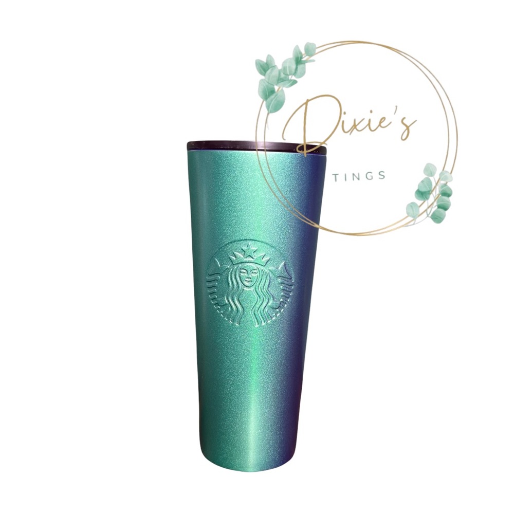 Starbucks Glitter Ombré shimmer stainless steel tumbler Venti 24 OZ